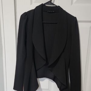 Fashion Nova Black Draped Blazer